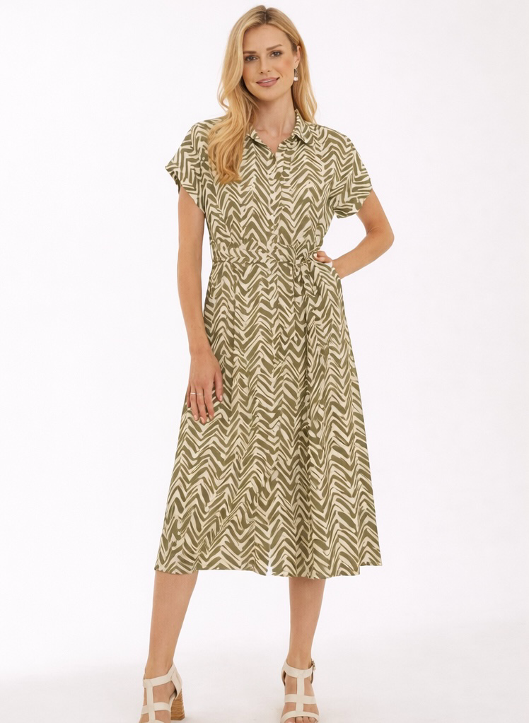 Pomodoro Chevron Dress
