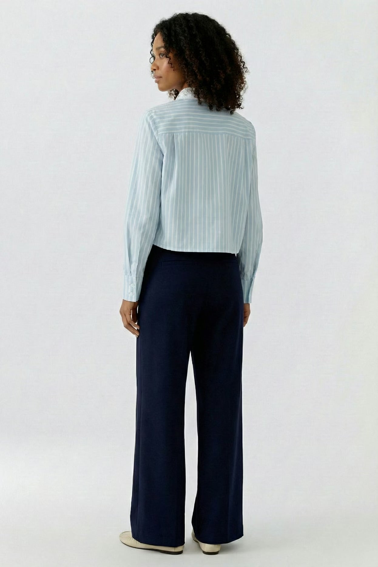 Oui Blouse Blue White