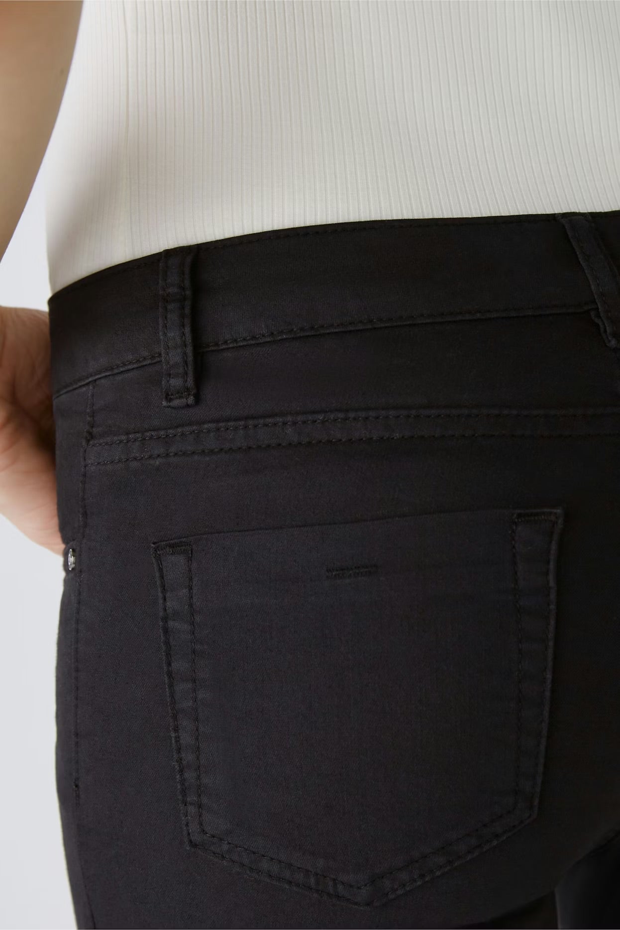 Oui Baxtor Cropped Jeggings Black