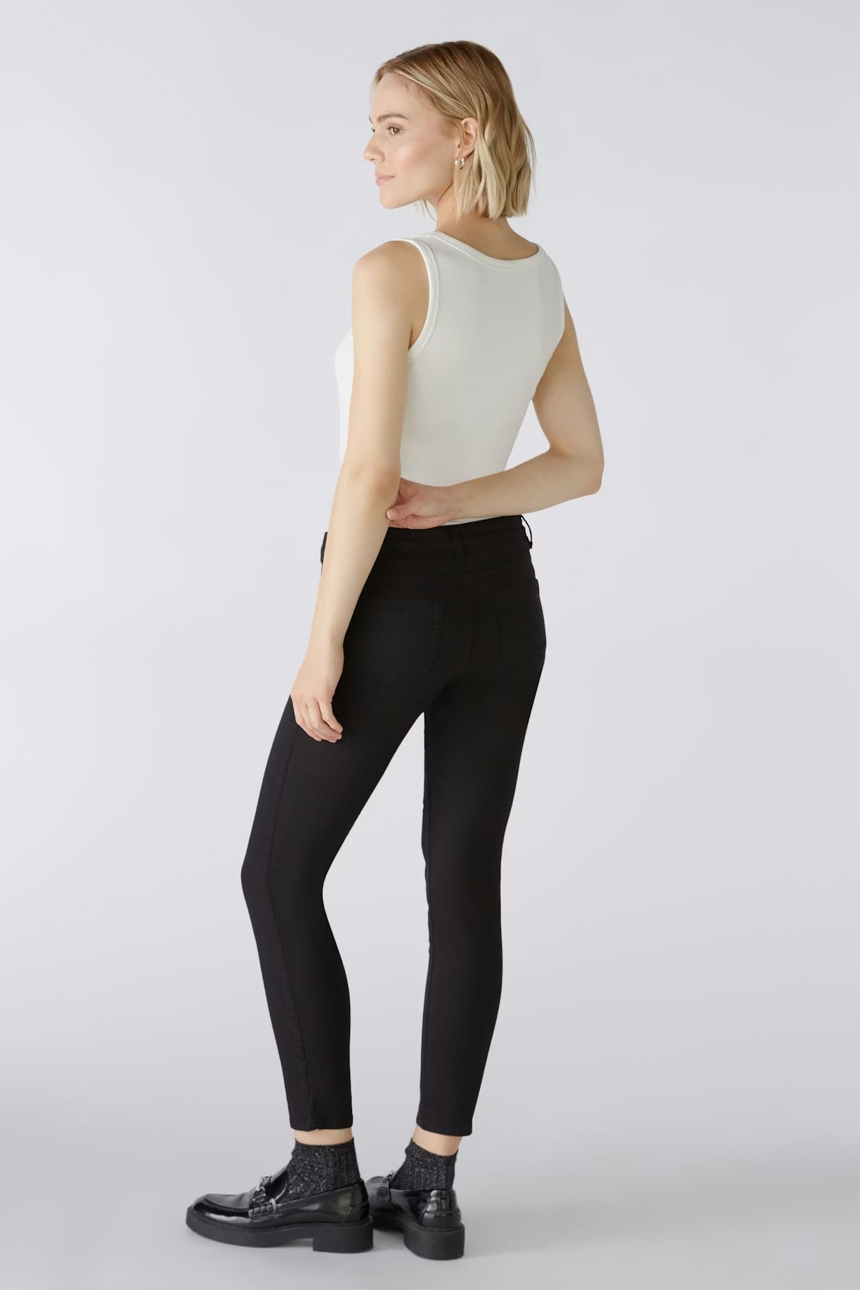 Oui Baxtor Cropped Jeggings Black