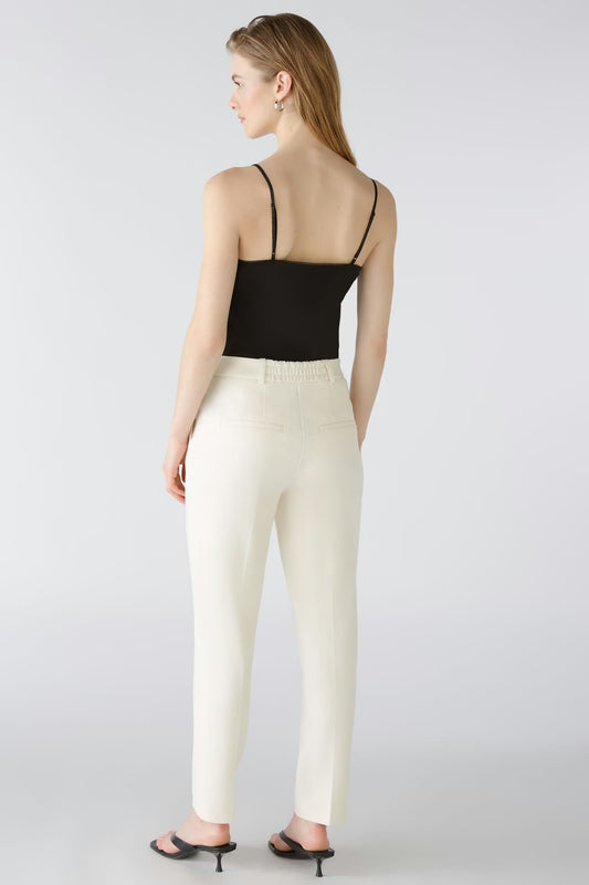 Oui Feylia Trousers Eggnog