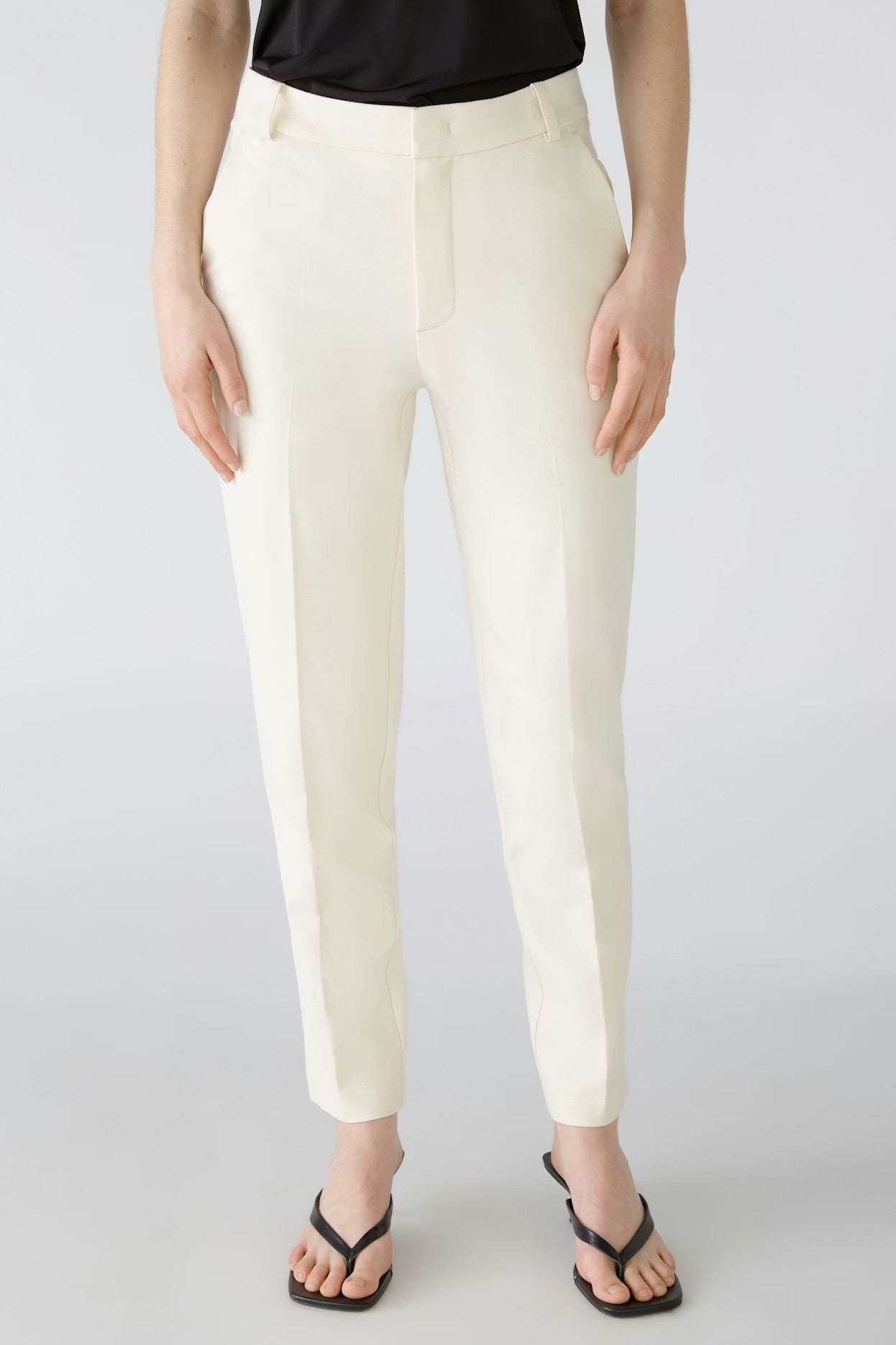 Oui Feylia Trousers Eggnog