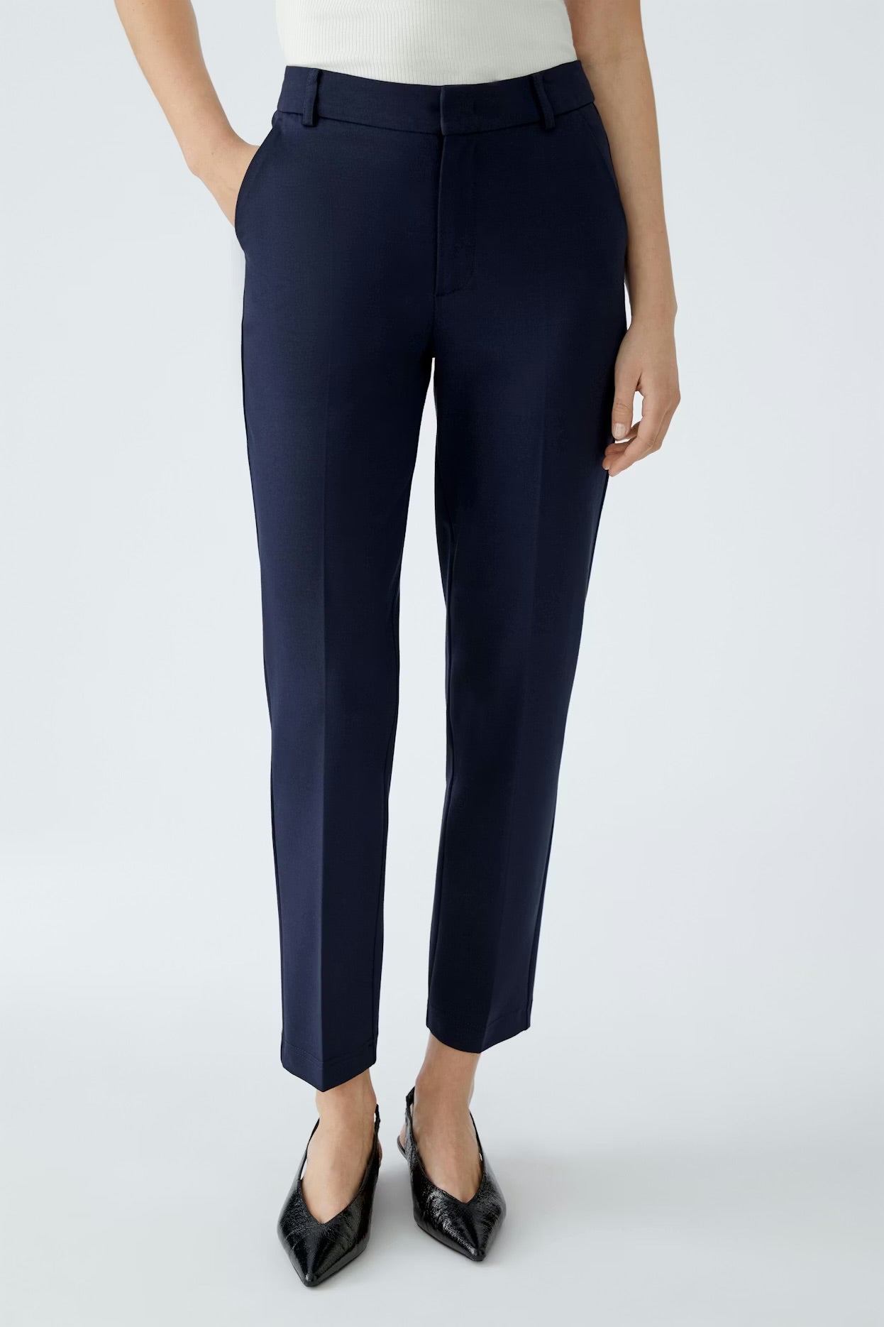 Oui Feylia Trousers Navy