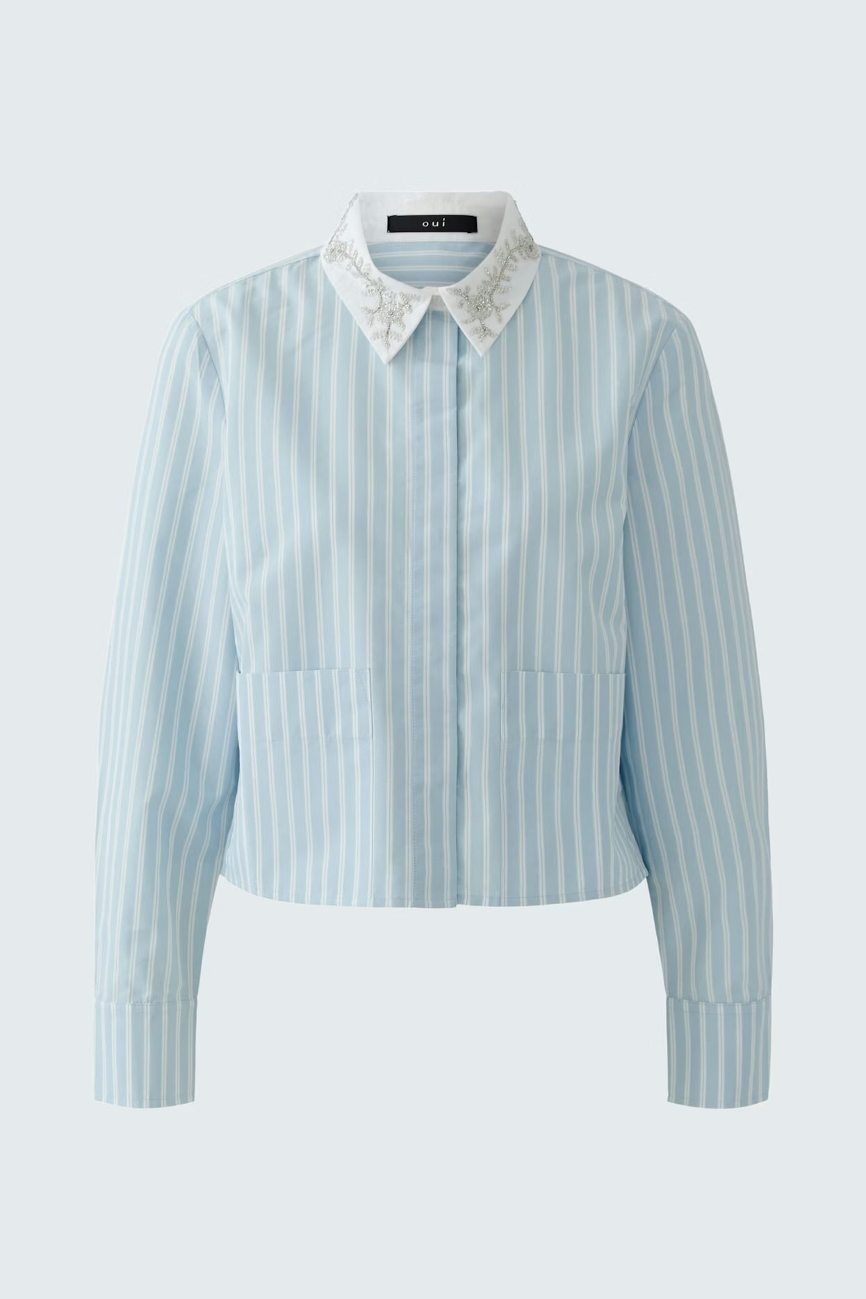 Oui Blouse Blue White