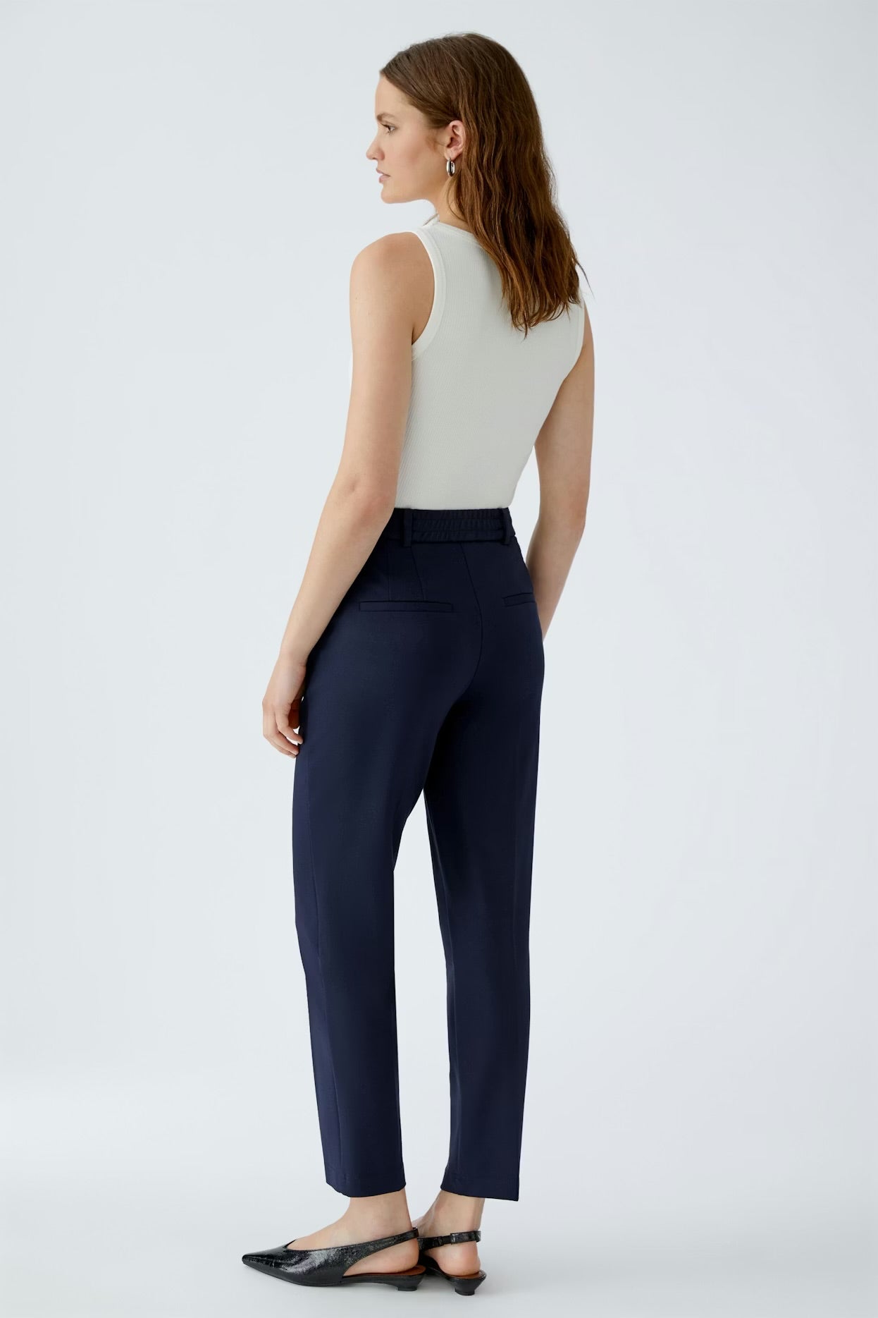 Oui Feylia Trousers Navy