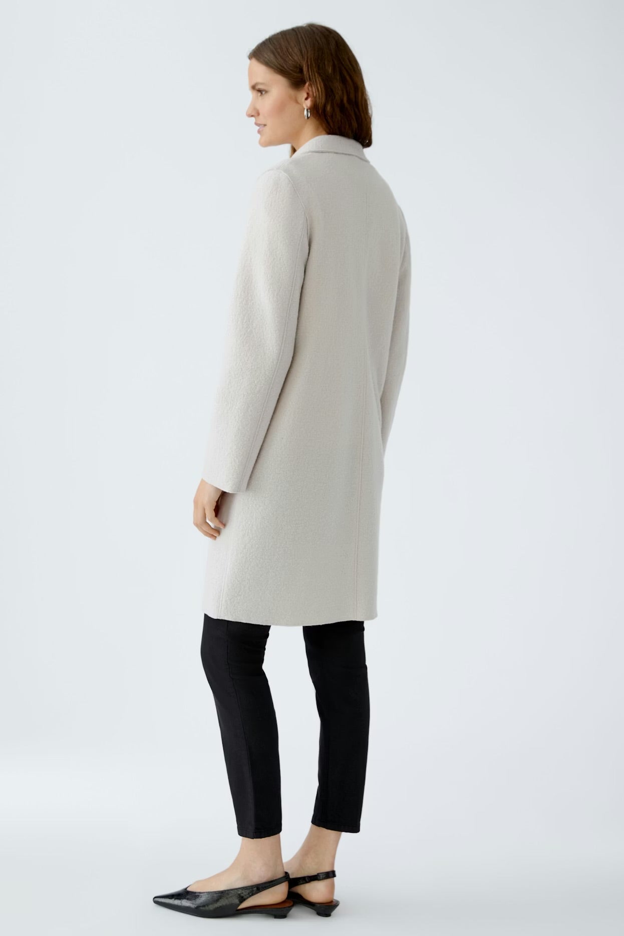 Oui Mayson Coat Stone Melange