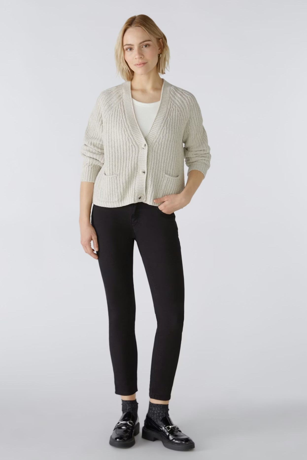 Oui Baxtor Cropped Jeggings Black