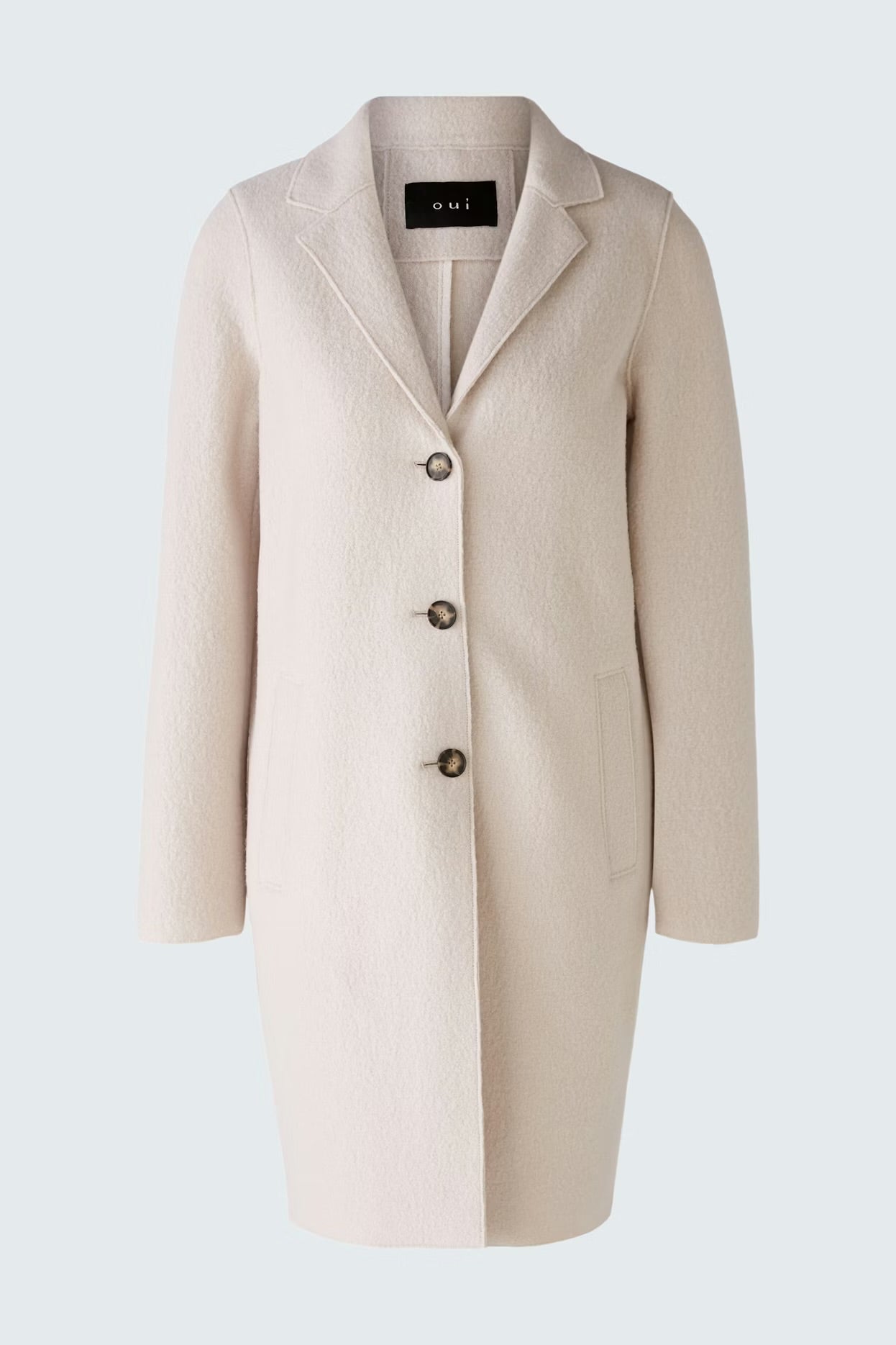 Oui Mayson Coat Stone Melange